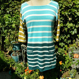 White Stuff multi stripe tunic sweater